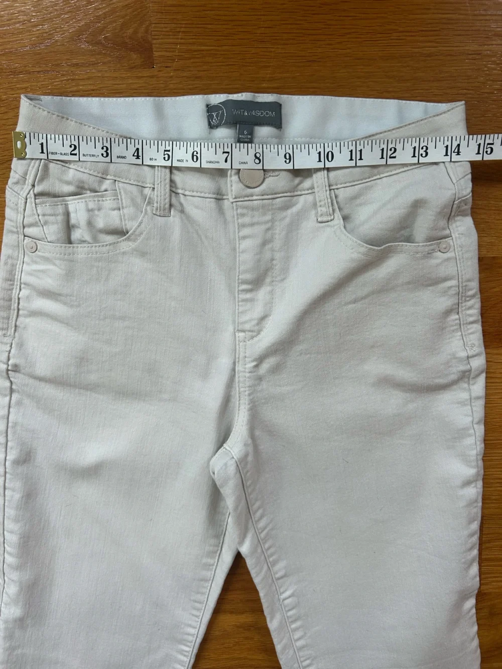 Wit & Wisdom Ab’ Solution Frayed Ankle Bootcut Jeans Size 28